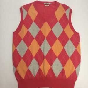 Peter Millar Argyle Sweater Golf V-Neck Vest P23